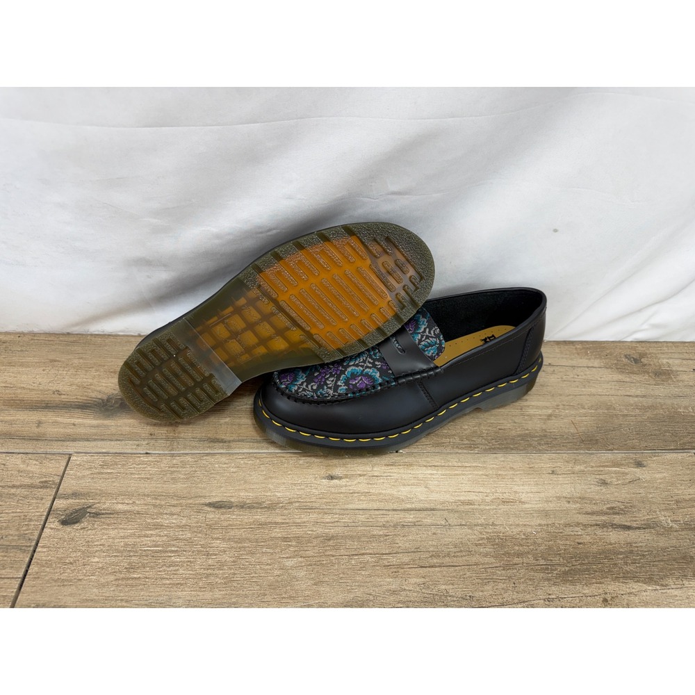 Dr. Martens Penton Floral Tapestry Loafers Black Leather Mens 9 GV 04 Y‎ - Picture 4 of 10